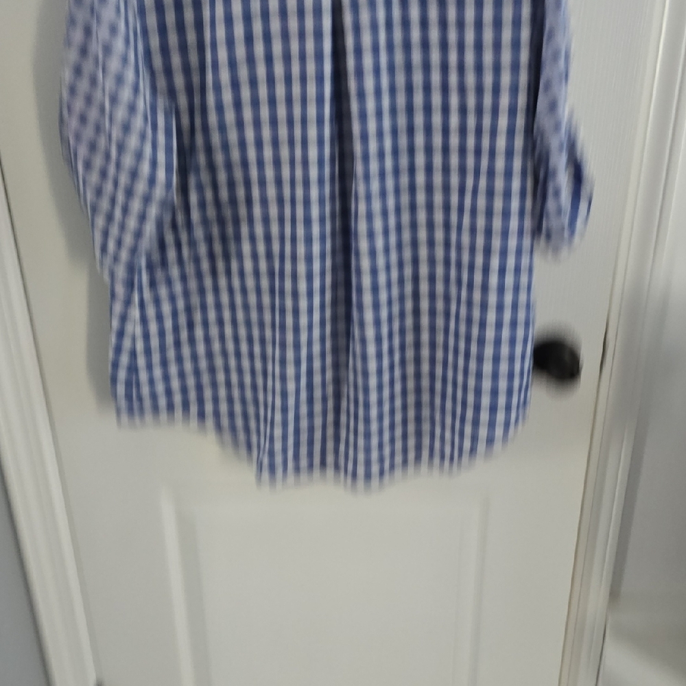 Chico's Blue and White Plaid Shirt - Picture 6 of 6